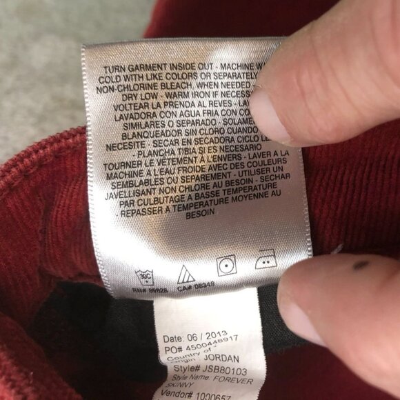 Jessica Simpson Womens Forever Skinny Pants Size 28 Corduroy Slim Straight Red - Picture 11 of 16